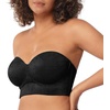 image:imageHSIA Strapless Bra for Women Large Breasts Plus Size Minimizer Longline  Push Up Supportive Underwire Long Line Corset Wide Band Back Fat Smoothing Balconette Minimizing Bustier for Big BustLace Black Style