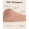 image:imageHSIA Strapless Bra for Women Large Breasts Plus Size Minimizer Longline  Push Up Supportive Underwire Long Line Corset Wide Band Back Fat Smoothing Balconette Minimizing Bustier for Big BustDark Beige