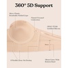 image:imageHSIA Strapless Bra for Women Large Breasts Plus Size Minimizer Longline  Push Up Supportive Underwire Long Line Corset Wide Band Back Fat Smoothing Balconette Minimizing Bustier for Big BustNatural Nude