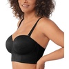image:imageHSIA Strapless Bra for Women Large Breasts Plus Size Minimizer Longline  Push Up Supportive Underwire Long Line Corset Wide Band Back Fat Smoothing Balconette Minimizing Bustier for Big BustLace Black Style