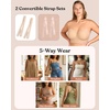 image:imageHSIA Strapless Bra for Women Large Breasts Plus Size Minimizer Longline  Push Up Supportive Underwire Long Line Corset Wide Band Back Fat Smoothing Balconette Minimizing Bustier for Big BustNatural Nude