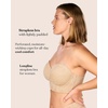 image:imageHSIA Strapless Bra for Women Large Breasts Plus Size Minimizer Longline  Push Up Supportive Underwire Long Line Corset Wide Band Back Fat Smoothing Balconette Minimizing Bustier for Big BustLace Natural Nude