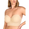 image:imageHSIA Strapless Bra for Women Large Breasts Plus Size Minimizer Longline  Push Up Supportive Underwire Long Line Corset Wide Band Back Fat Smoothing Balconette Minimizing Bustier for Big BustNatural Nude Classic