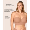 image:imageHSIA Strapless Bra for Women Large Breasts Plus Size Minimizer Longline  Push Up Supportive Underwire Long Line Corset Wide Band Back Fat Smoothing Balconette Minimizing Bustier for Big BustDark Beige