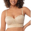 image:imageHSIA Strapless Bra for Women Large Breasts Plus Size Minimizer Longline  Push Up Supportive Underwire Long Line Corset Wide Band Back Fat Smoothing Balconette Minimizing Bustier for Big BustLace Natural Nude Style