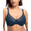 image:imageHSIA Minimizer Bras for Women Enchante Lace Underwire Bra for Heavy Breast  Full Coverage Breathable in Summer Plus Size Supportive Unlined Lifting Back Fat Smoothing Offer Natural Shape SoftOcean