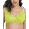 image:imageHSIA Minimizer Bras for Women Enchante Lace Underwire Bra for Heavy Breast  Full Coverage Breathable in Summer Plus Size Supportive Unlined Lifting Back Fat Smoothing Offer Natural Shape SoftKelly Green