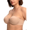 image:imageHSIA Strapless Bra for Women Large Breasts Plus Size Minimizer Longline  Push Up Supportive Underwire Long Line Corset Wide Band Back Fat Smoothing Balconette Minimizing Bustier for Big BustAlmond Beige Tone