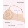 image:imageHSIA Minimizer Bras for Women Full Coverage Seamless Lace Unlined Lift Bra  Underwire Comfortable in Summer Womens TShirt Bra Plus Size Supportive for Heavy Breast Back Smoothing Minimizing SoftLight Beige