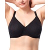 image:imageHSIA Minimizer Bras for Women Full Coverage Seamless Lace Unlined Lift Bra  Underwire Comfortable in Summer Womens TShirt Bra Plus Size Supportive for Heavy Breast Back Smoothing Minimizing SoftBlack