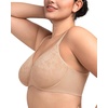 image:imageHSIA Minimizer Bras for Women Full Coverage Seamless Lace Unlined Lift Bra  Underwire Comfortable in Summer Womens TShirt Bra Plus Size Supportive for Heavy Breast Back Smoothing Minimizing SoftLight Beige