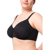 image:imageHSIA Minimizer Bras for Women Full Coverage Seamless Lace Unlined Lift Bra  Underwire Comfortable in Summer Womens TShirt Bra Plus Size Supportive for Heavy Breast Back Smoothing Minimizing SoftBlack
