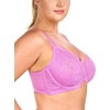 image:imageHSIA Minimizer Bras for Women Unlined Underwire Lace Bras for Large Breasts  Full Coverage Plus Size Support Lift Breathable Everyday Essentials Soft Back Smoothing Wide Straps Sizes 3246 CIPink Purple