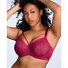 image:imageHSIA Minimizer Bras for Women Unlined Underwire Lace Bras for Large Breasts  Full Coverage Plus Size Support Lift Breathable Everyday Essentials Soft Back Smoothing Wide Straps Sizes 3246 CIRose Red