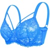 image:imageHSIA Minimizer Bras for Women Unlined Underwire Lace Bras for Large Breasts  Full Coverage Plus Size Support Lift Breathable Everyday Essentials Soft Back Smoothing Wide Straps Sizes 3246 CISky Blue