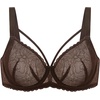 image:imageHSIA Minimizer Bras for Women Unlined Underwire Lace Bras for Large Breasts  Full Coverage Plus Size Support Lift Breathable Everyday Essentials Soft Back Smoothing Wide Straps Sizes 3246 CIDark Brown