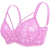 image:imageHSIA Minimizer Bras for Women Unlined Underwire Lace Bras for Large Breasts  Full Coverage Plus Size Support Lift Breathable Everyday Essentials Soft Back Smoothing Wide Straps Sizes 3246 CIPink Purple