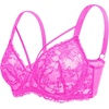 image:imageHSIA Minimizer Bras for Women Unlined Underwire Lace Bras for Large Breasts  Full Coverage Plus Size Support Lift Breathable Everyday Essentials Soft Back Smoothing Wide Straps Sizes 3246 CIHot Pink