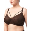 image:imageHSIA Minimizer Bras for Women Unlined Underwire Lace Bras for Large Breasts  Full Coverage Plus Size Support Lift Breathable Everyday Essentials Soft Back Smoothing Wide Straps Sizes 3246 CIDark Brown