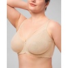 image:imageHSIA Minimizer Bras for Women Unlined Underwire Lace Bras for Large Breasts  Full Coverage Plus Size Support Lift Breathable Everyday Essentials Soft Back Smoothing Wide Straps Sizes 3246 CIApricot