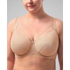 image:imageHSIA Minimizer Bras for Women Unlined Underwire Lace Bras for Large Breasts  Full Coverage Plus Size Support Lift Breathable Everyday Essentials Soft Back Smoothing Wide Straps Sizes 3246 CIWarm Beige