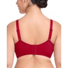 image:imageHSIA Minimizer Bras for Women Unlined Underwire Lace Bras for Large Breasts  Full Coverage Plus Size Support Lift Breathable Everyday Essentials Soft Back Smoothing Wide Straps Sizes 3246 CIChristmascoral Red