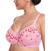 image:imageHSIA Minimizer Bras for Women Unlined Underwire Lace Bras for Large Breasts  Full Coverage Plus Size Support Lift Breathable Everyday Essentials Soft Back Smoothing Wide Straps Sizes 3246 CIChristmasblush Pink