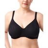 image:imageHSIA Minimizer Bras for Women Full Coverage Seamless Lace Unlined Lift Bra  Underwire Comfortable in Summer Womens TShirt Bra Plus Size Supportive for Heavy Breast Back Smoothing Minimizing SoftBlack