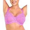 image:imageHSIA Minimizer Bras for Women Unlined Underwire Lace Bras for Large Breasts  Full Coverage Plus Size Support Lift Breathable Everyday Essentials Soft Back Smoothing Wide Straps Sizes 3246 CIPink Purple