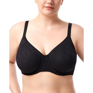 image:imageHSIA Minimizer Bras for Women Full Coverage Seamless Lace Unlined Lift Bra  Underwire Comfortable in Summer Womens TShirt Bra Plus Size Supportive for Heavy Breast Back Smoothing Minimizing SoftBlack