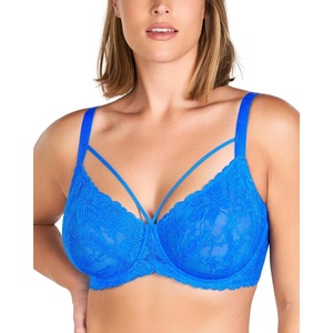 image:imageHSIA Minimizer Bras for Women Unlined Underwire Lace Bras for Large Breasts  Full Coverage Plus Size Support Lift Breathable Everyday Essentials Soft Back Smoothing Wide Straps Sizes 3246 CISky Blue