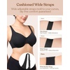 image:imageHSIA Minimizer Bras for Women Plus Size Unlined Tshirt Bra for Large Breast  CoolComfort in Summer Everyday Bra Full Coverage Underwire Supportive Seamless Back Fat Smoothing Offer Natural ShapeBlack