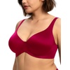 image:imageHSIA Minimizer Bras for Women Plus Size Unlined Tshirt Bra for Large Breast  CoolComfort in Summer Everyday Bra Full Coverage Underwire Supportive Seamless Back Fat Smoothing Offer Natural ShapeBurgundy