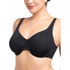 image:imageHSIA Minimizer Bras for Women Plus Size Unlined Tshirt Bra for Large Breast  CoolComfort in Summer Everyday Bra Full Coverage Underwire Supportive Seamless Back Fat Smoothing Offer Natural ShapeBlack