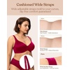 image:imageHSIA Minimizer Bras for Women Plus Size Unlined Tshirt Bra for Large Breast  CoolComfort in Summer Everyday Bra Full Coverage Underwire Supportive Seamless Back Fat Smoothing Offer Natural ShapeBurgundy