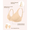 image:imageHSIA Minimizer Bras for Women Plus Size Unlined Tshirt Bra for Large Breast  CoolComfort in Summer Everyday Bra Full Coverage Underwire Supportive Seamless Back Fat Smoothing Offer Natural ShapeBeige
