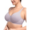 image:imageHSIA Minimizer Bras for Women Plus Size Unlined Tshirt Bra for Large Breast  CoolComfort in Summer Everyday Bra Full Coverage Underwire Supportive Seamless Back Fat Smoothing Offer Natural ShapeGrey Purple