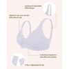 image:imageHSIA Minimizer Bras for Women Plus Size Unlined Tshirt Bra for Large Breast  CoolComfort in Summer Everyday Bra Full Coverage Underwire Supportive Seamless Back Fat Smoothing Offer Natural ShapeGrey Purple