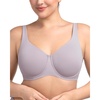 image:imageHSIA Minimizer Bras for Women Plus Size Unlined Tshirt Bra for Large Breast  CoolComfort in Summer Everyday Bra Full Coverage Underwire Supportive Seamless Back Fat Smoothing Offer Natural ShapeGrey Purple