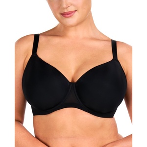 image:imageHSIA Minimizer Bras for Women Air Mesh TShirt Full Coverage Underwire Bra  UltraThin Sandwich Cup Lightly Lined Breathable in Summer Supportive Plus Size Disappear under Clothes Back SmoothingBlack