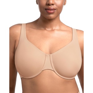 image:imageHSIA Minimizer Bras for Women Plus Size Unlined Tshirt Bra for Large Breast  CoolComfort in Summer Everyday Bra Full Coverage Underwire Supportive Seamless Back Fat Smoothing Offer Natural ShapeLight Beige