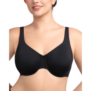 image:imageHSIA Minimizer Bras for Women Plus Size Unlined Tshirt Bra for Large Breast  CoolComfort in Summer Everyday Bra Full Coverage Underwire Supportive Seamless Back Fat Smoothing Offer Natural ShapeBlack