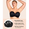 image:imageHSIA Strapless Bra Seamless AntiSlip Underwire Support for Large BreastsBlack