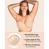 image:imageHSIA Strapless Bra Seamless AntiSlip Underwire Support for Large BreastsLight Beige