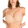 image:imageHSIA Strapless Bra Seamless AntiSlip Underwire Support for Large BreastsLight Beige01