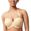 image:imageHSIA Strapless Bra Seamless AntiSlip Underwire Support for Large BreastsLight Beige05
