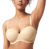 image:imageHSIA Strapless Bra Seamless AntiSlip Underwire Support for Large BreastsLight Beige05