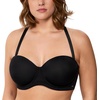 image:imageHSIA Strapless Bra Seamless AntiSlip Underwire Support for Large BreastsLight Black05