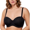 image:imageHSIA Strapless Bras Full Coverage NonSlip Underwire for Large BreastsDark Black