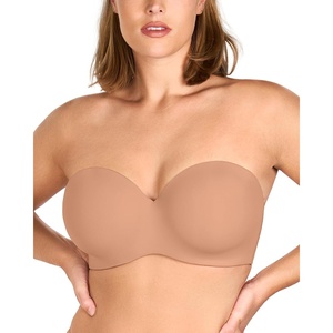 image:imageHSIA Strapless Bra Seamless AntiSlip Underwire Support for Large BreastsDark Beige
